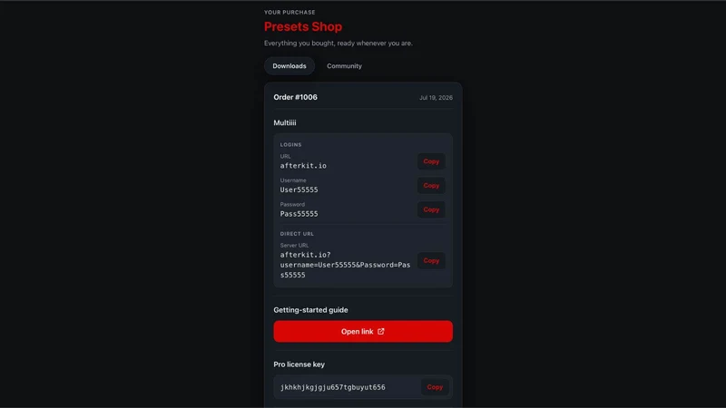 Digital Downloads & Community