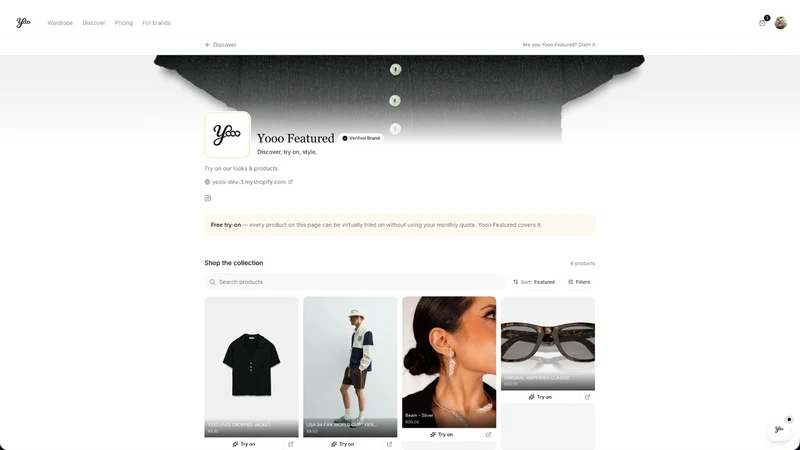 Yooo ‑ AI Try‑On & Discover