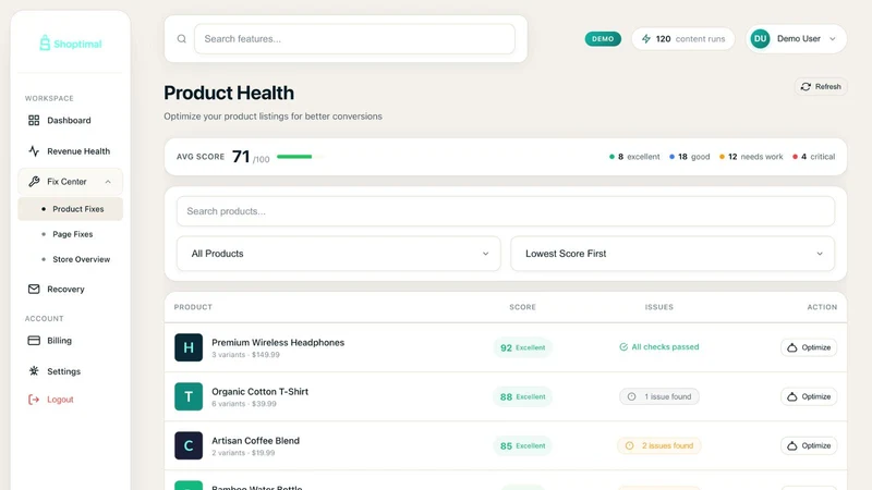 Shoptimal: AI SEO Optimizer