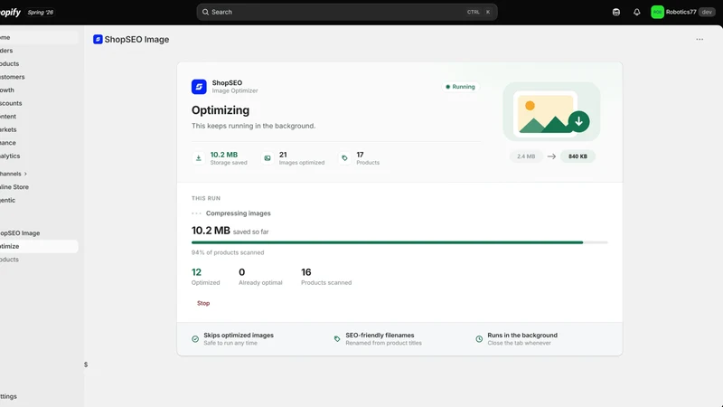 ShopSEO: Image Optimizer