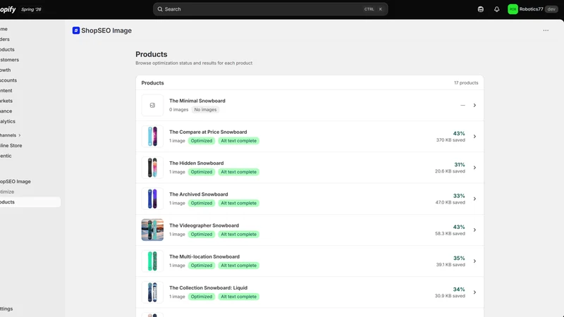 ShopSEO: Image Optimizer