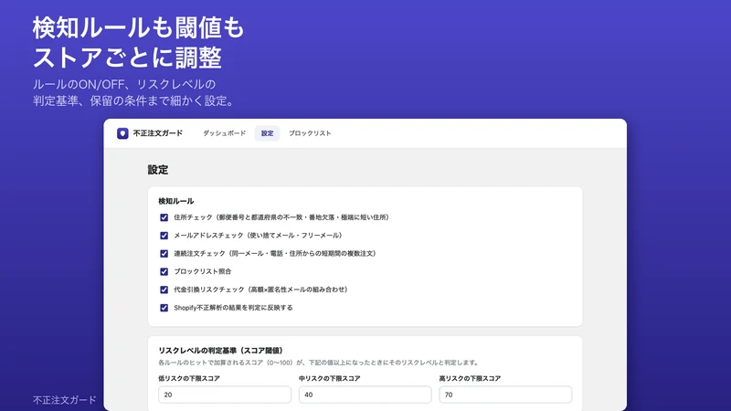 不正注文ガード