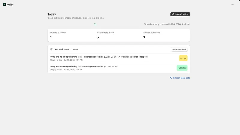 Ivyify: Product Blog Writer