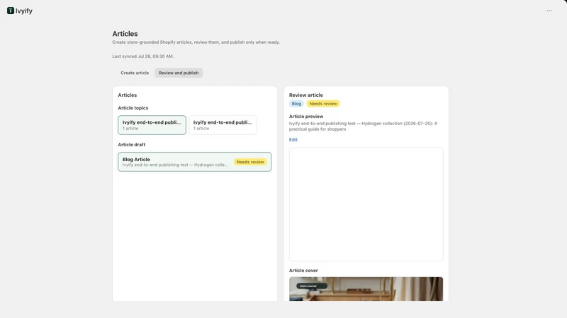 Ivyify: Product Blog Writer