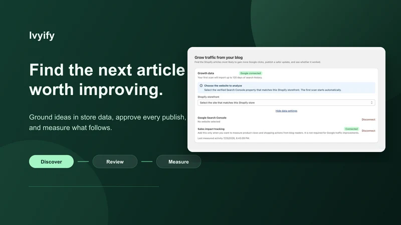 Ivyify: Product Blog Writer