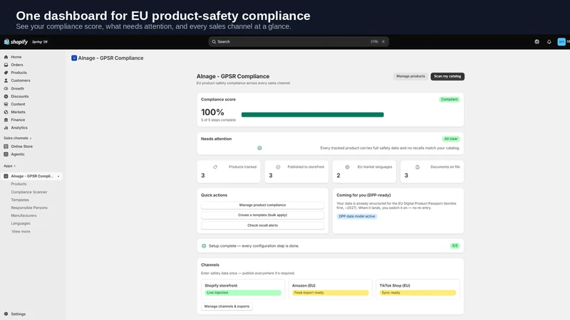 Alnage ‑ GPSR Compliance