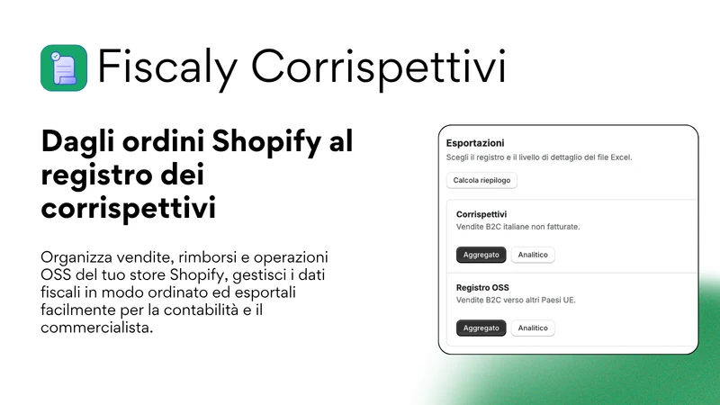 Fiscaly Corrispettivi