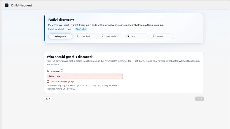 Checkout AI: B2B Discounts