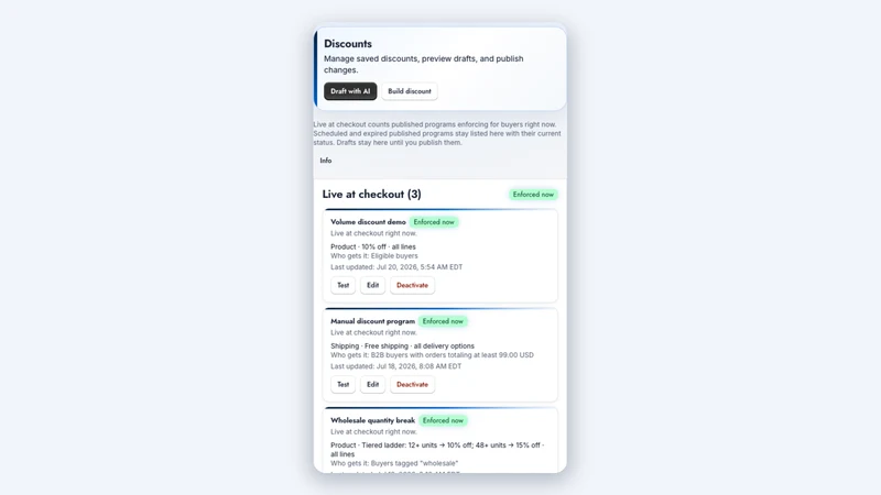 Checkout AI: B2B Discounts