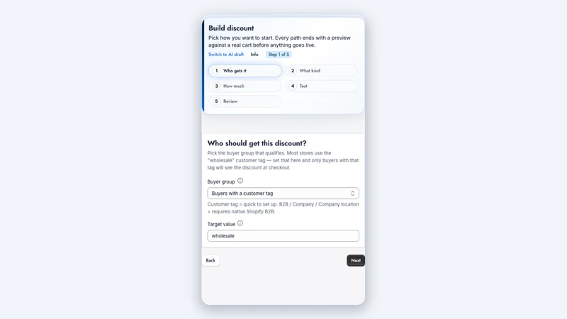 Checkout AI: B2B Discounts