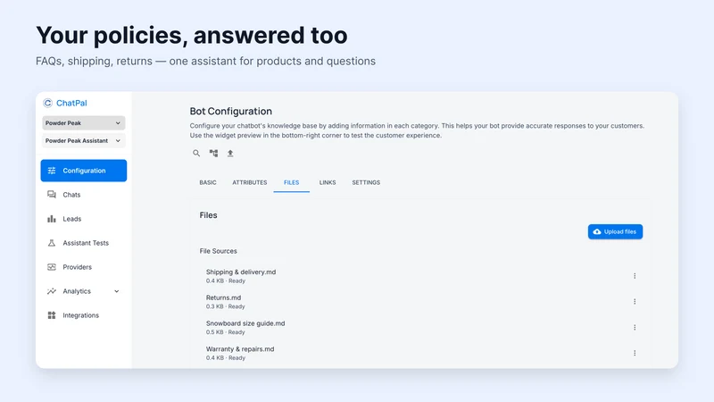 ChatPal — AI Sales Chatbot