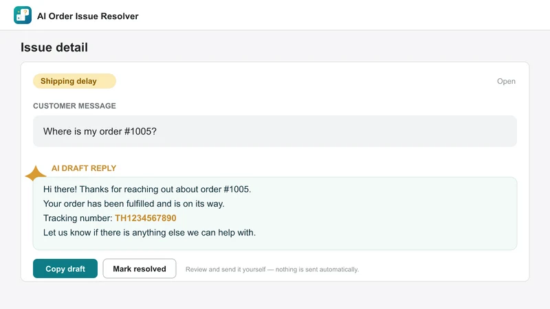 Reslo: AI Order Replies