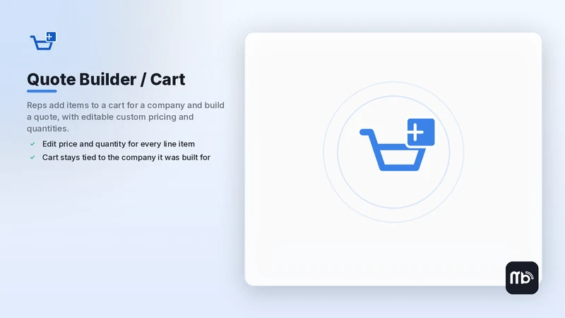 B2B Rep Portal & Quotes