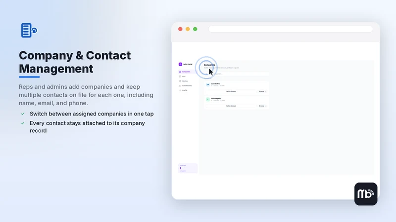 B2B Rep Portal & Quotes
