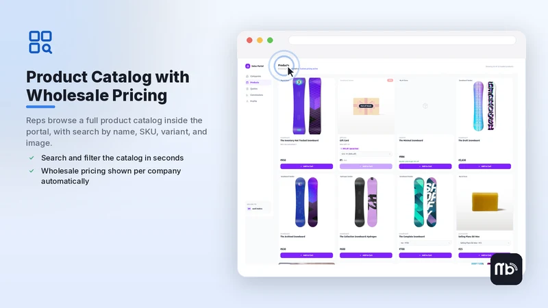 B2B Rep Portal & Quotes