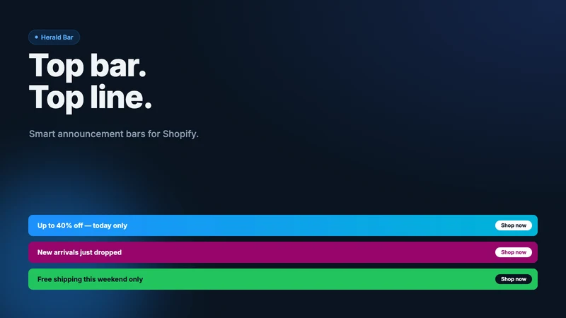 Herald Announcement Bar