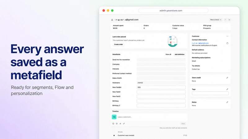 Fieldly: Account Form Fields