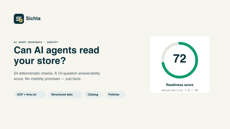 Sichta ‑ AI Agent Readiness