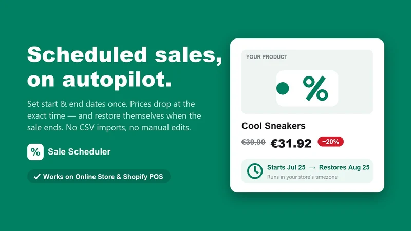 Sale Scheduler: Auto Discounts