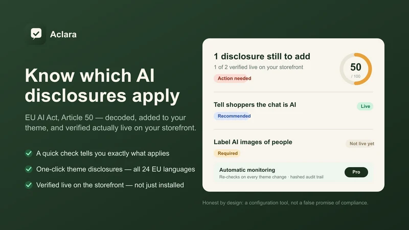 Aclara: AI Act Disclosures