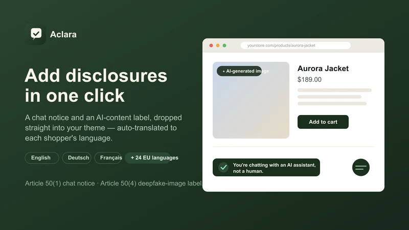 Aclara: AI Act Disclosures