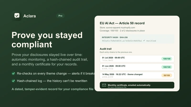 Aclara: AI Act Disclosures
