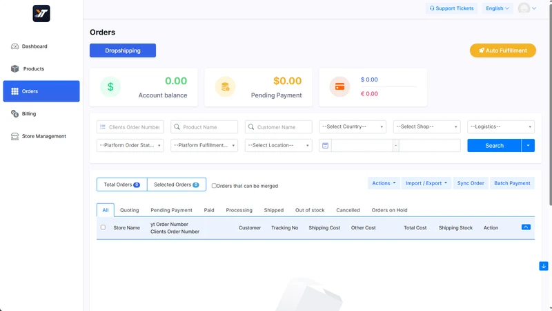 YT dropshipping