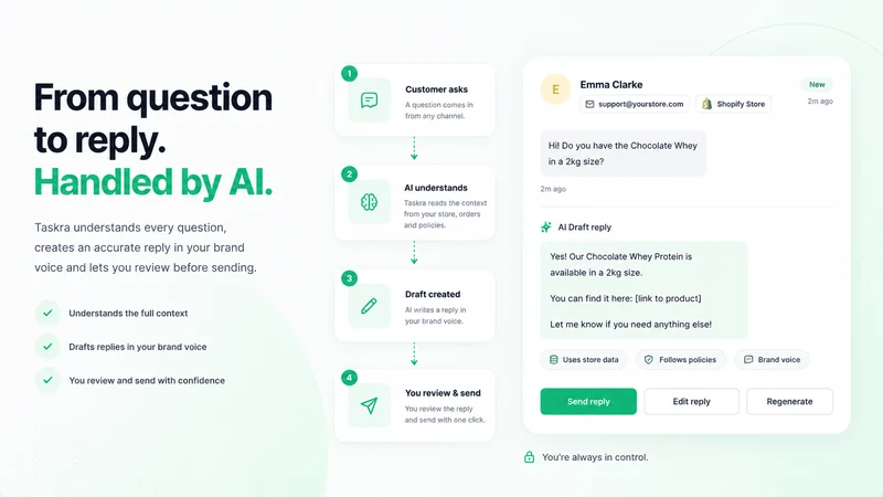 Taskra ‑ AI Customer Support
