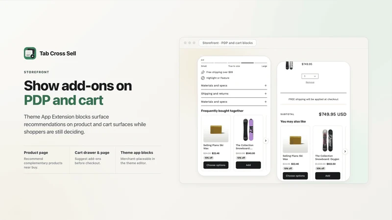 Tab Upsell & Bundles