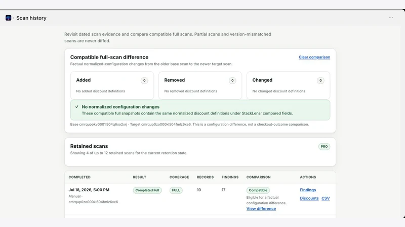 StackLens: Discount Monitor