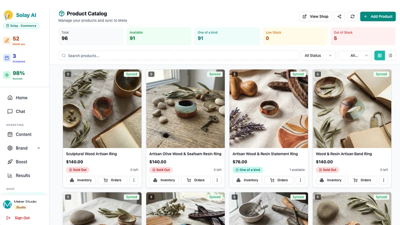Solay: AI shop & marketing