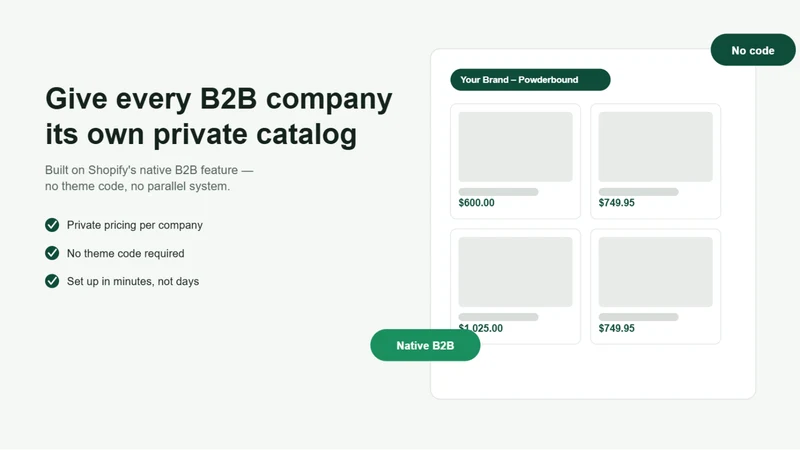 Simple B2B Catalogs