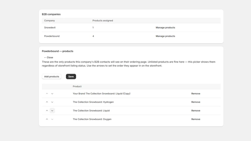 Simple B2B Catalogs