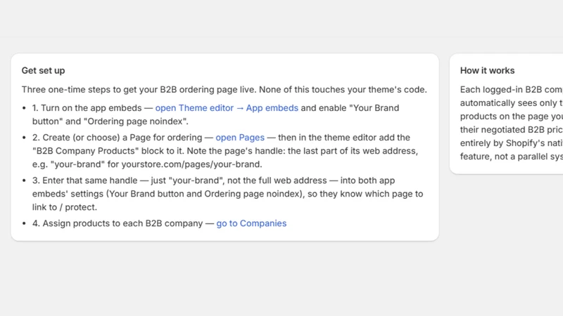 Simple B2B Catalogs