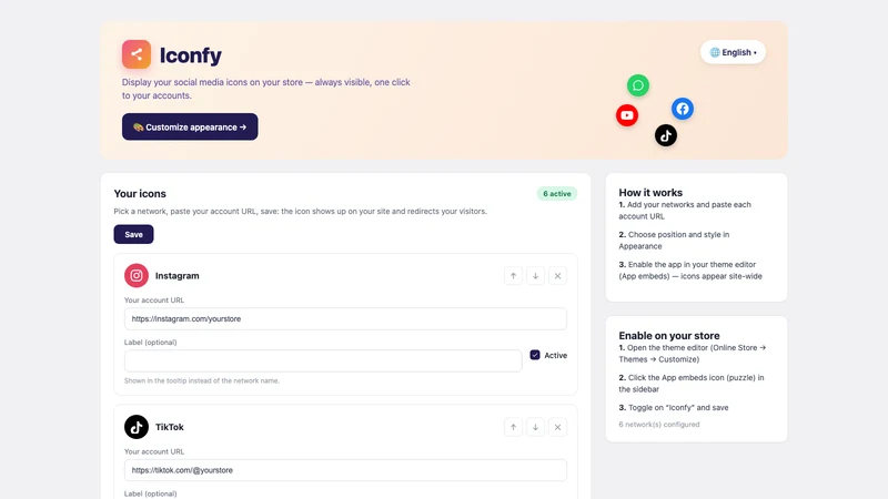 Iconfy ‑ Social Tool