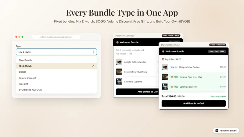 Packmate ‑ Bundles & BOGO