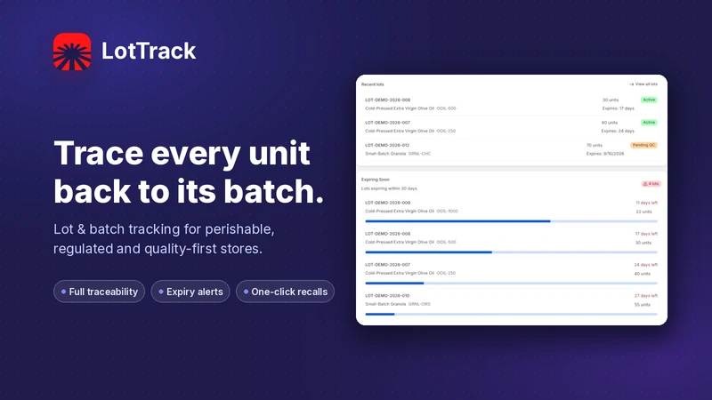 LotTrack: Batch & Lot Tracking