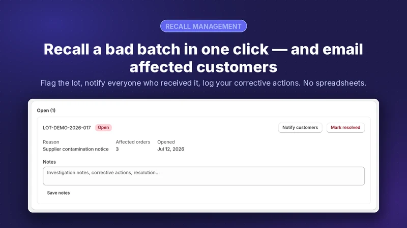 LotTrack: Batch & Lot Tracking