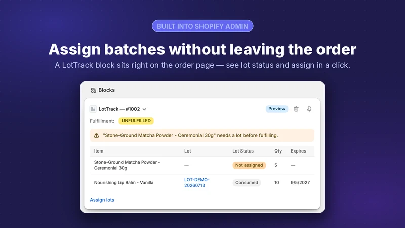LotTrack: Batch & Lot Tracking