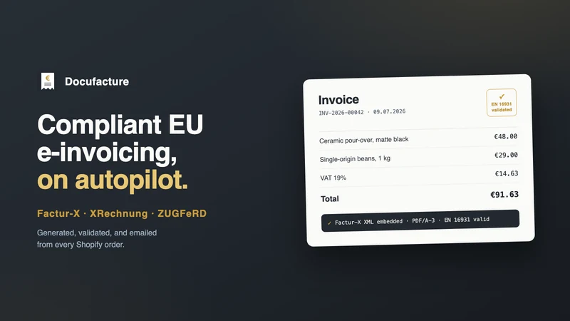Docufacture: EU E‑Invoicing