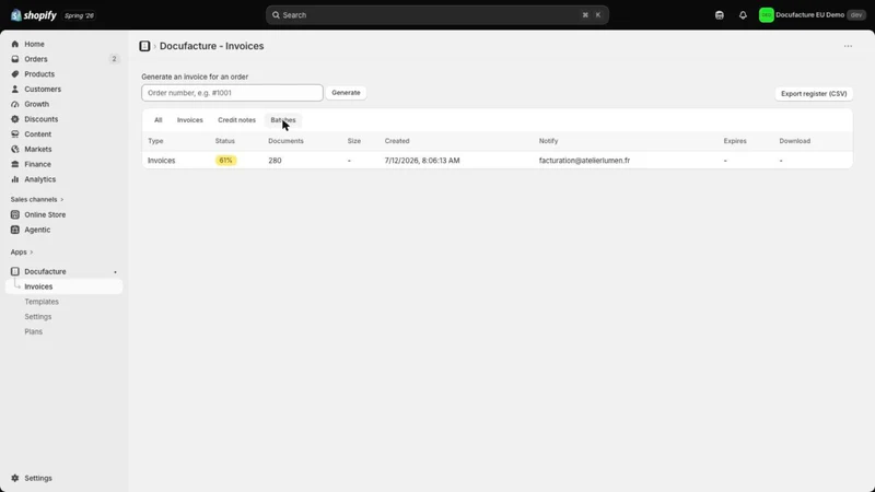 Docufacture: EU E‑Invoicing