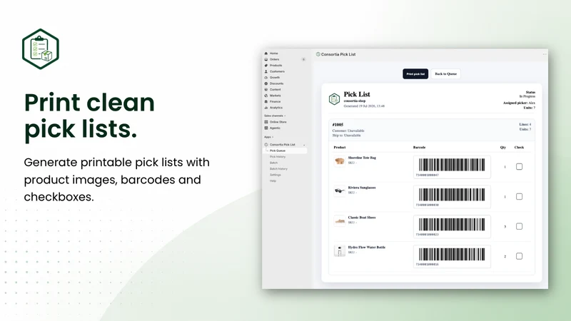 Consortia Pick List