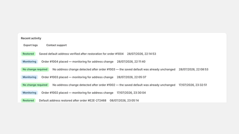 AddressLock: Default Address