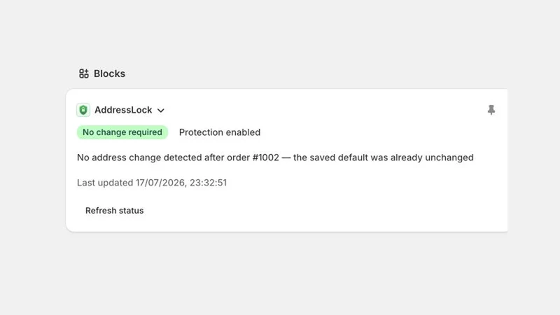 AddressLock: Default Address