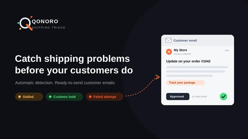 Qonoro Shipping Triage