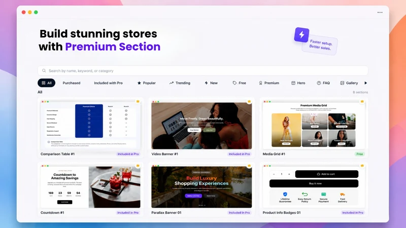 Qlix: Theme Sections