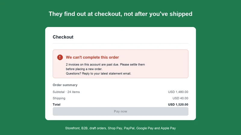 PaidUp: Wholesale Net Terms