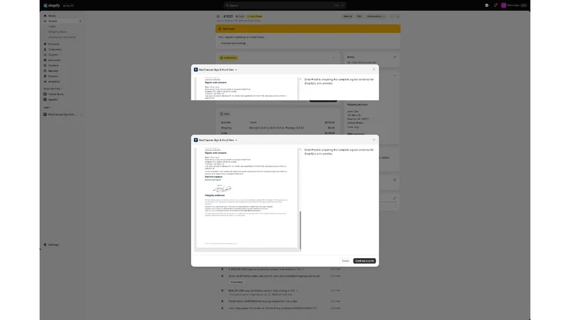 Order Agreement Sign & Proof