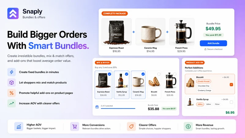 Snaply: Easy Bundle & Upsell