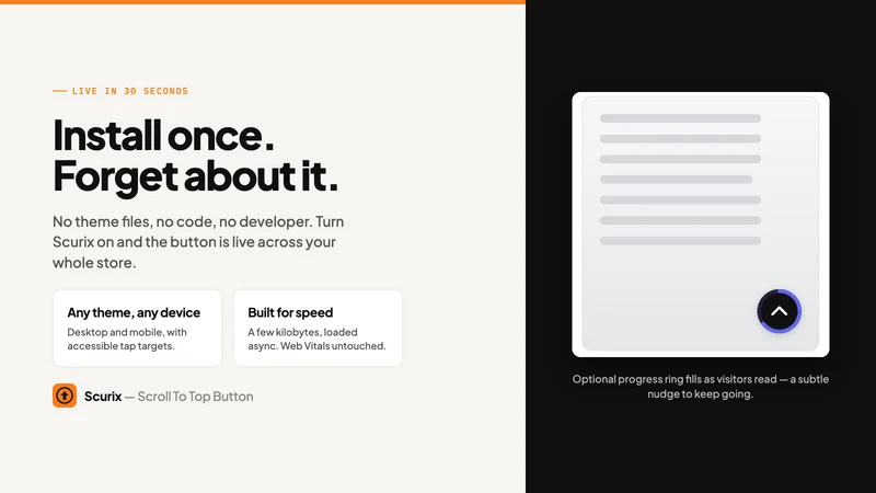 Scurix ‑ Scroll To Top Button